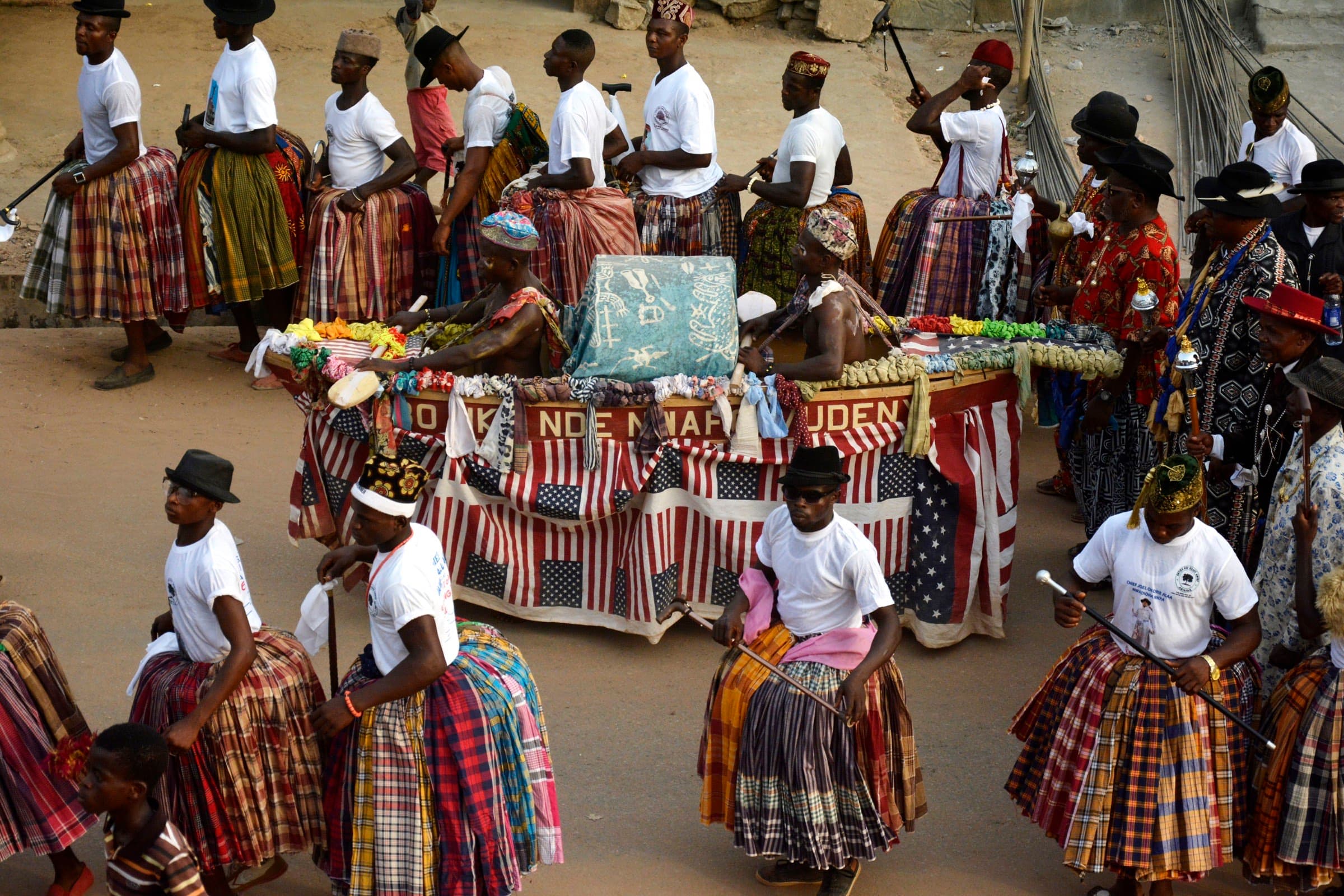 Igwa Mang ceremony float and procession in Abiriba